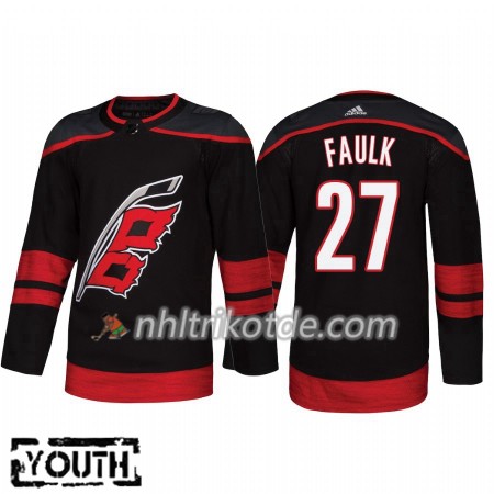 Carolina Hurricanes Trikot Justin Faulk 27 Adidas Alternate 2018-19 Authentic - Kinder